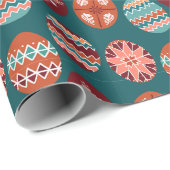 Niedliches Osterwackelpapier mit Ostereiern Geschenkpapier (Rolleneckpunkt)