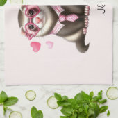 Niedliches Otter Couple in Liebe Geschirrtuch (Gefaltet)