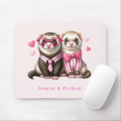 Niedliches Otter Couple in Liebe Mousepad (Mit Mouse)
