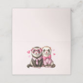 Niedliches Otter Couple in Liebe Platzkarte (Außenseite Aufgefaltet)
