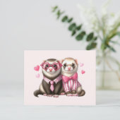 Niedliches Otter Couple in Liebe Postkarte (Stehend Vorderseite)