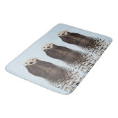 Niedliches Otter Face Nature Foto Badematte (Schrägansicht)