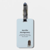 Niedliches Otter Face Nature Foto Gepäckanhänger (Rückseite vertikal)