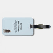 Niedliches Otter Face Nature Foto Gepäckanhänger (Rückseite horizontal)