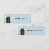 Niedliches Otter Face Nature Foto Mini Visitenkarte (Vorne/Hinten)