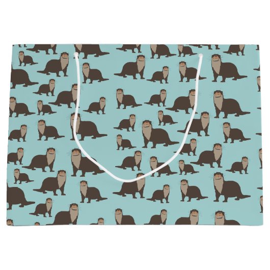 Niedliches Otter-Illustrationsmuster Große Geschenktüte (Vorderseite)