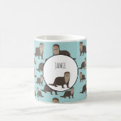 Niedliches Otter-Illustrationsmuster Kaffeetasse (Mittel)