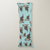 Niedliches Otter-Illustrationsmuster Seitenschläferkissen (Vorderseite Vertikal)