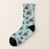 Niedliches Otter-Illustrationsmuster Socken (Links - Außen)