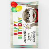 Niedliches Otter in Tuxedo | Happy Birthday Banner (Vertikal)