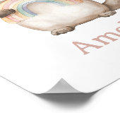 Niedliches Otter mit einer Rainbow-Babynamenwand,  Poster (Ecke)