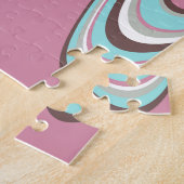 Niedliches Otter mit Eiscreme Pink Liquid Swirl Puzzle (Seite)
