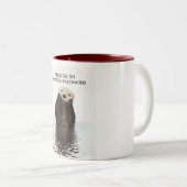 Niedliches Otter mit Funny Puff Zweifarbige Tasse (VorderseiteRechts)