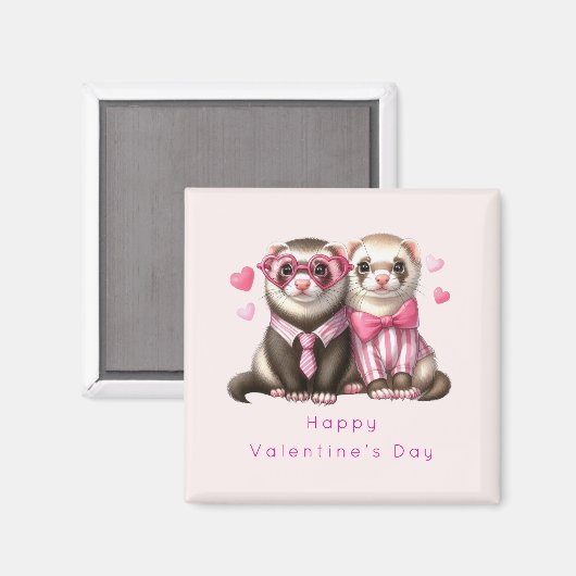 Niedliches Otter Paar in der Liebe Valentinstag Magnet (Vorderseite/Rückseite)