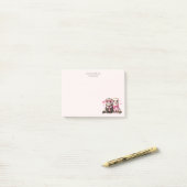 Niedliches Otter-Paar zum Jubiläum der Liebe Post-it Klebezettel (Auf Schreibtisch)