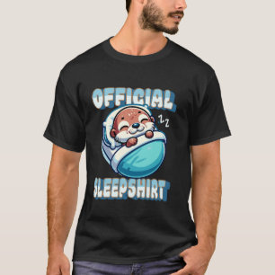 Niedliches Otter Schlafkissen Offizieller Schlaf S T-Shirt