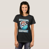 Niedliches Otter Schlafkissen Offizieller Schlaf S T-Shirt (Vorne ganz)