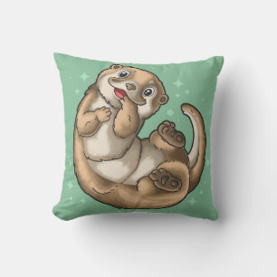 Niedliches Otter Throw Kissen