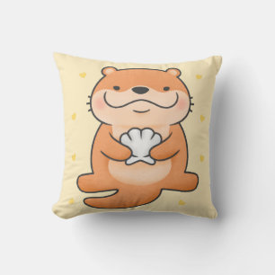 Niedliches Otter Throw Kissen