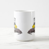 Niedliches Otter-Trio Kaffeetasse (Mittel)