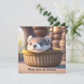 Niedliches Otterbaby in einem Korb - personalisier (Stehend Vorderseite)