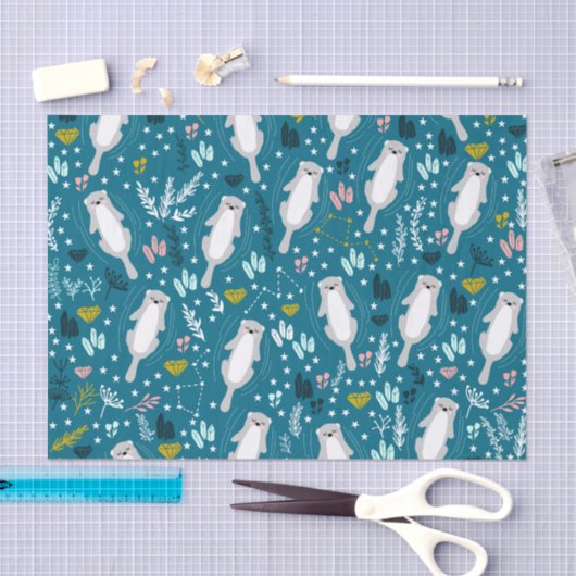 Niedliches Ottomaterial Seidenpapier (Handwerk)