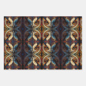 Niedliches Owl Blue & Yellow Geschenkpapier Set (Vorderseite 3)