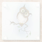 Niedliches Owl Brown Hoot Glasuntersetzer (Rückseite)