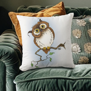 Niedliches Owl Brown Hoot Kissen