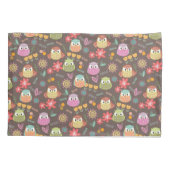 Niedliches Owl Brown. Kissenbezug (Rückseite)