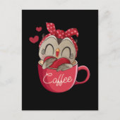 Niedliches Owl Coffee Tassen Funny Owl Lover Postkarte (Vorderseite)