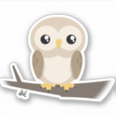 Niedliches Owl Custom Cut Vinyl Stickers Aufkleber (Vorderseite)