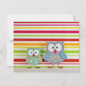 Niedliches Owl Dankeschön Note Card Mitteilungskarte (Vorderseite)