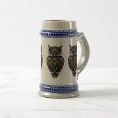 NIEDLICHES OWL DESIGN Beer Stein Bierglas (VorderseiteRechts)