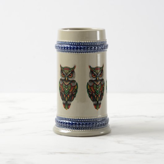 NIEDLICHES OWL DESIGN Beer Stein Bierglas (Mittel)