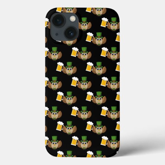 Niedliches Owl Drinking Beer St Patrick's Day Must Case-Mate iPhone Hülle (Rückseite)
