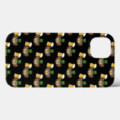 Niedliches Owl Drinking Beer St Patrick's Day Must Case-Mate iPhone Hülle (Rückseite (Horizontal))