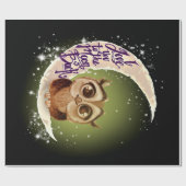 Niedliches Owl Fleece Schuppen Ich Liebe Sie zum M Geschenkpapier (Flach)