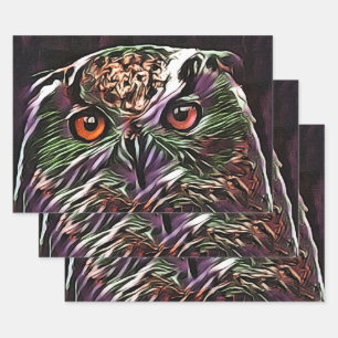 NIEDLICHES OWL GESCHENKPAPIER SET
