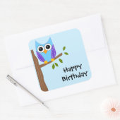 Niedliches Owl Happy Birthday Sticker (Umschlag)