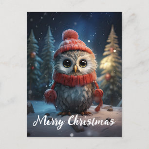 Niedliches Owl Happy Holidays Weihnachten