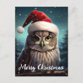 Niedliches Owl Happy Holidays Weihnachten (Vorderseite)