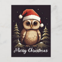 Niedliches Owl Happy Holidays Weihnachten