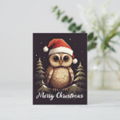Niedliches Owl Happy Holidays Weihnachten (Stehend Vorderseite)