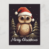 Niedliches Owl Happy Holidays Weihnachten (Vorderseite)