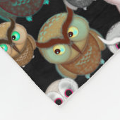 Niedliches Owl Illustrationsmuster Fleecedecke (Ecke)