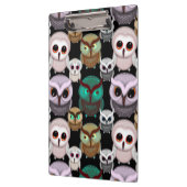 Niedliches Owl Illustrationsmuster Klemmbrett (Links)