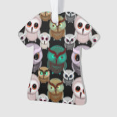 Niedliches Owl Illustrationsmuster Ornament (Vorderseite)