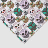 Niedliches Owl Illustrationsmuster Seidenpapier (Ausschnitt)