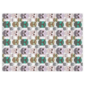 Niedliches Owl Illustrationsmuster Tischdecke (Vorderseite (Horizontal))